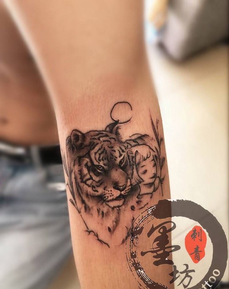 小清新纹身图片_成品手臂清新动物静物纹身图案