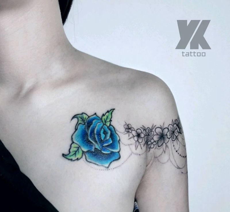 修改添加蕾丝纹身图片_几何点刺蕾丝纹身图案