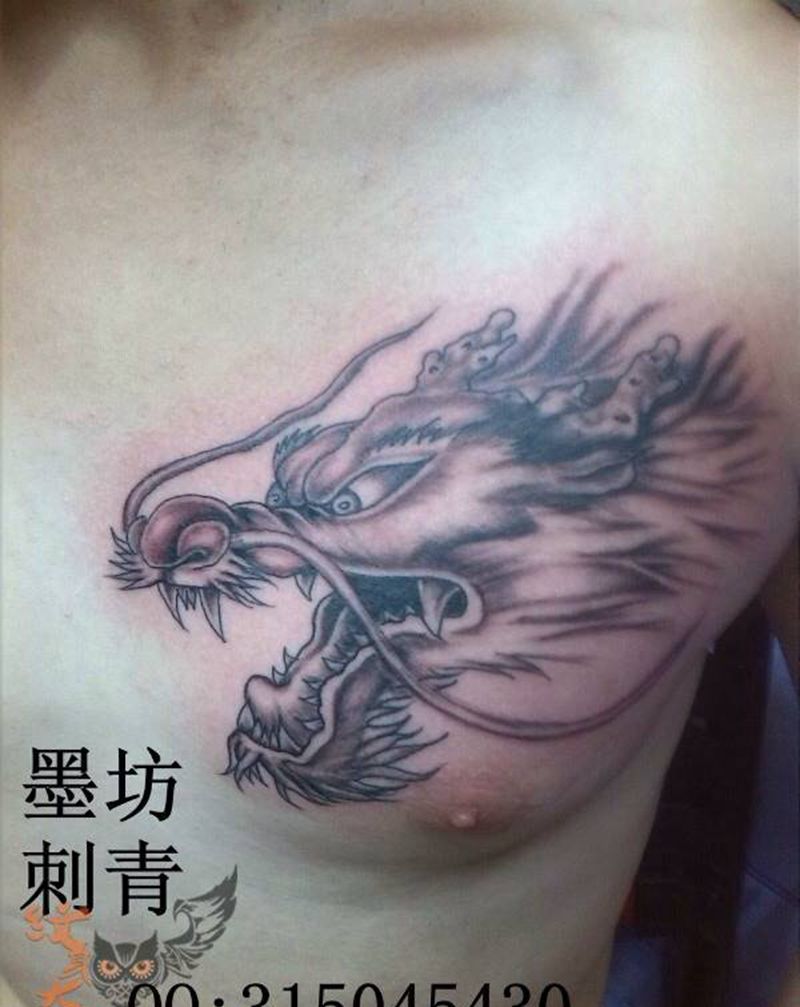 龙头纹身图片