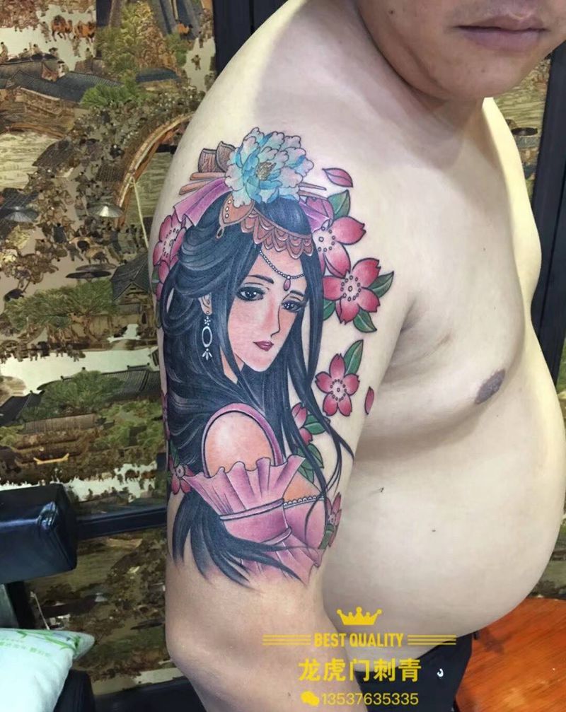 包大臂纹身图片_手臂纹身图案