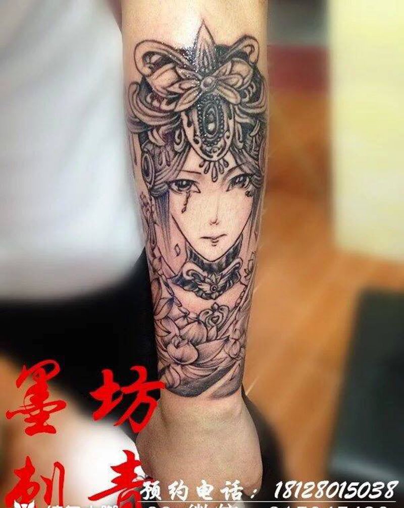 艺妓纹身图片