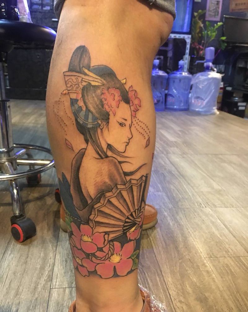 艺妓纹身图片