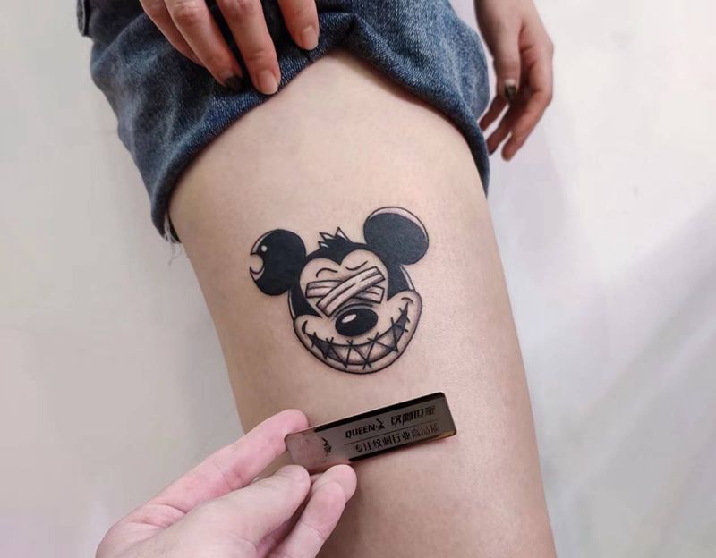 上身效果图VS原图纹身图片_腿部纹身图案