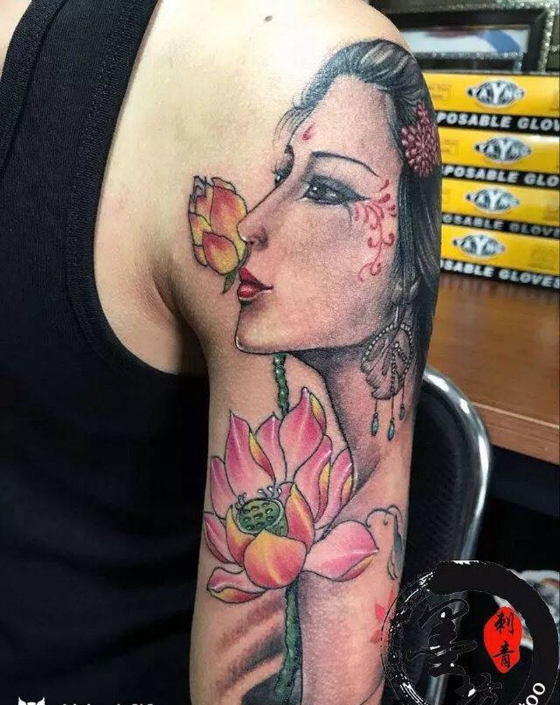 艺妓纹身图片