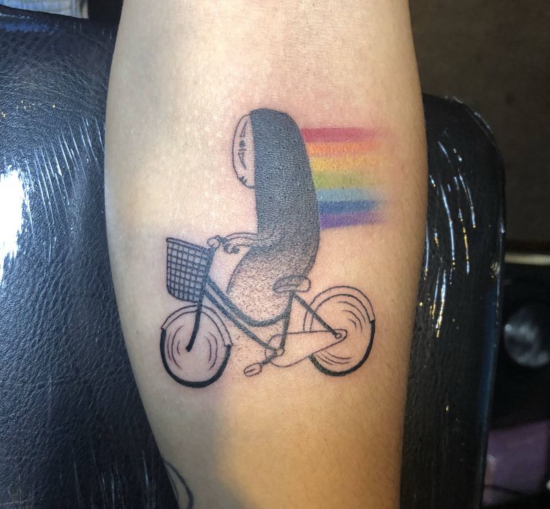 甩针纹身图片_手臂甩针纹身图案