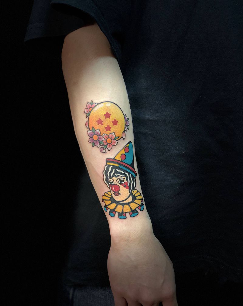 school纹身图片_手臂New School纹身图案