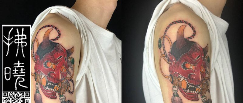 般若纹身图片_手臂新传统纹身图案