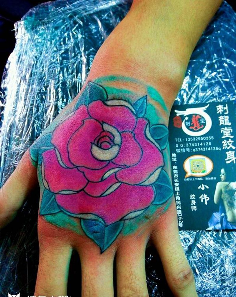 牡丹花纹身图片