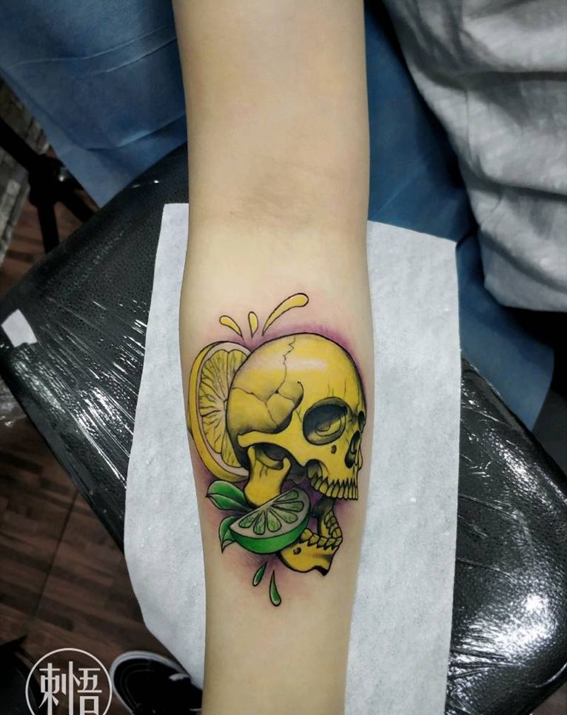 柠檬精纹身图片_Old School纹身图案