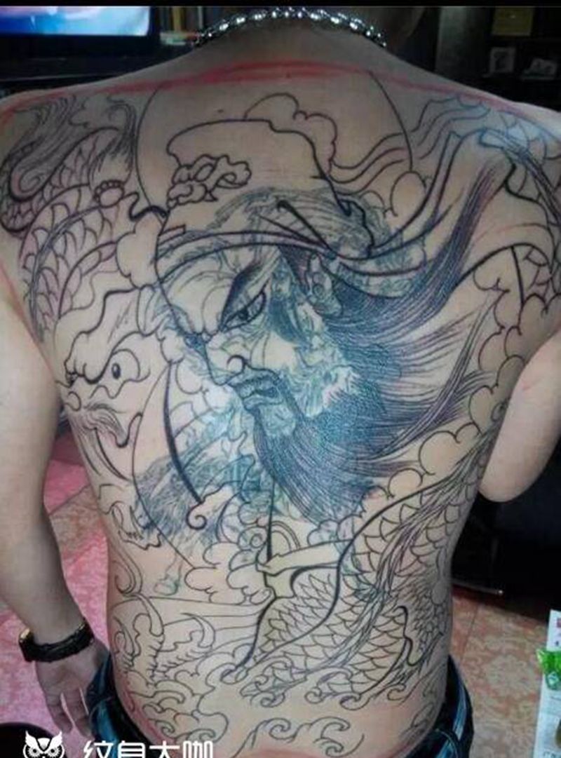 关公盖关公纹身图片