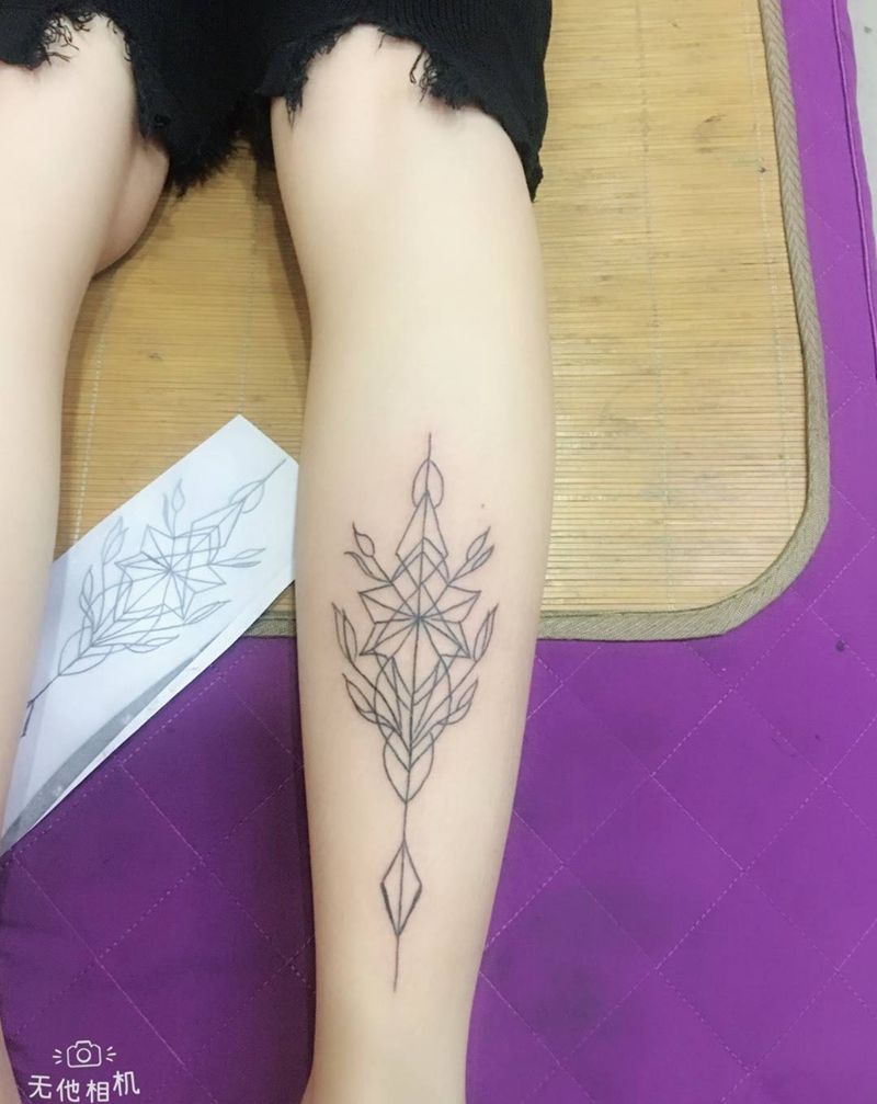 小清新几何图纹身图片