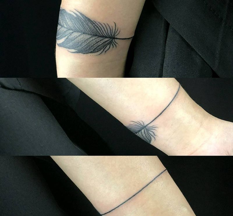 羽毛纹身图片