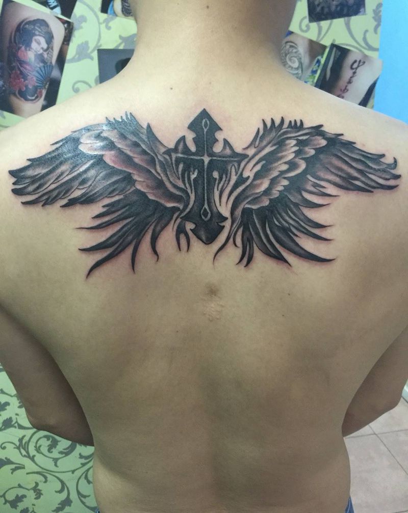 天使之翼纹身图片