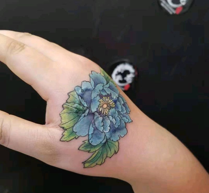 遮盖旧纹身纹身图片_手部新传统纹身图案