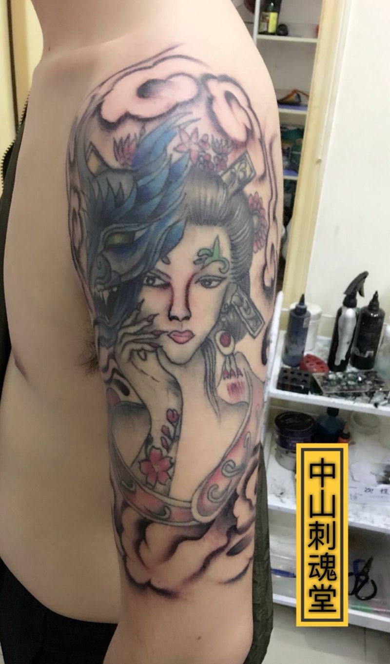 艺妓纹身图片