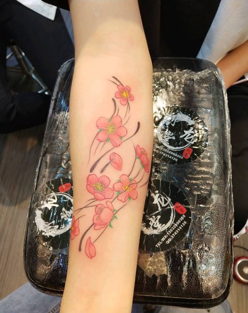 樱花纹身图片
