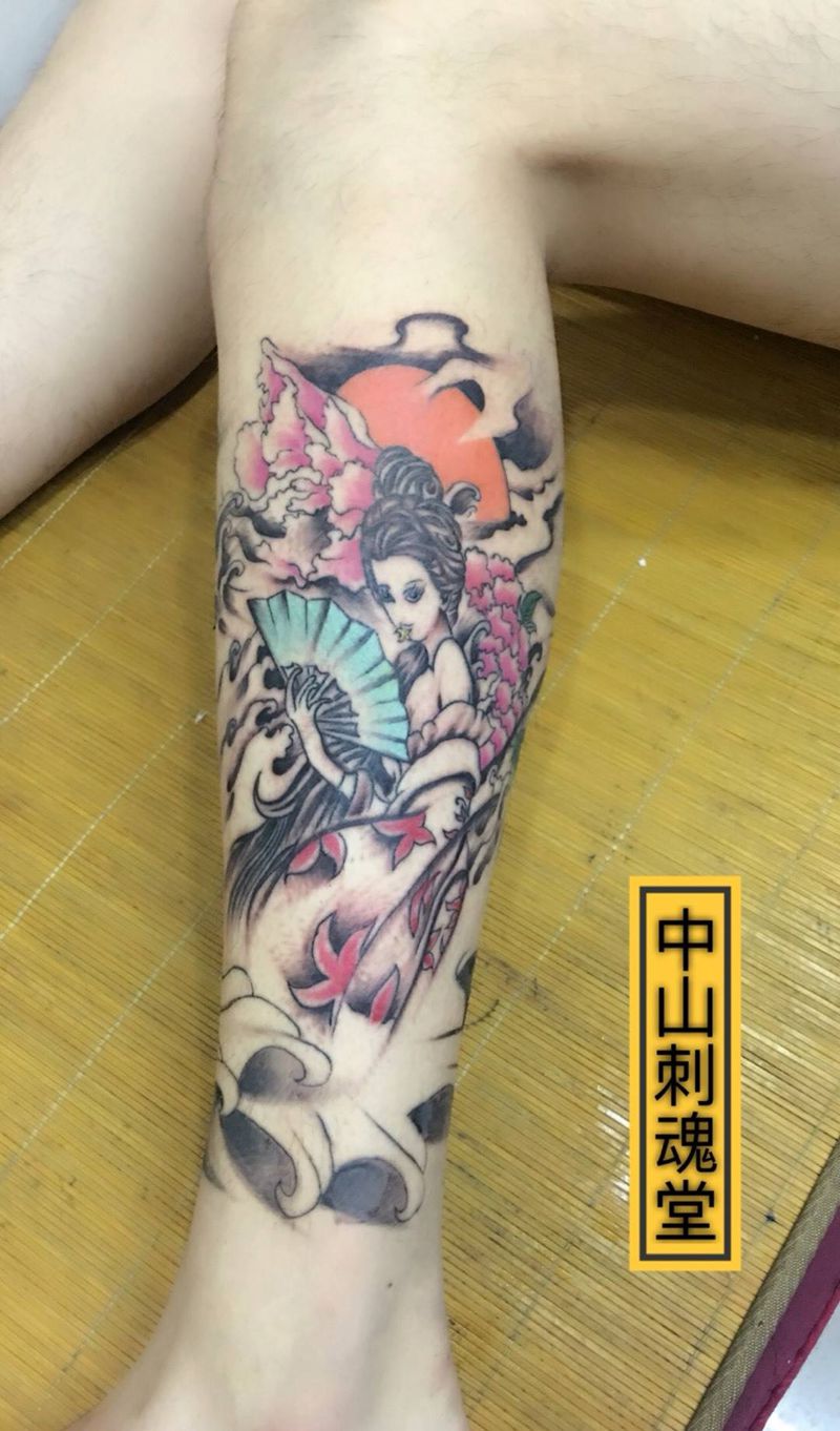 艺妓纹身图片