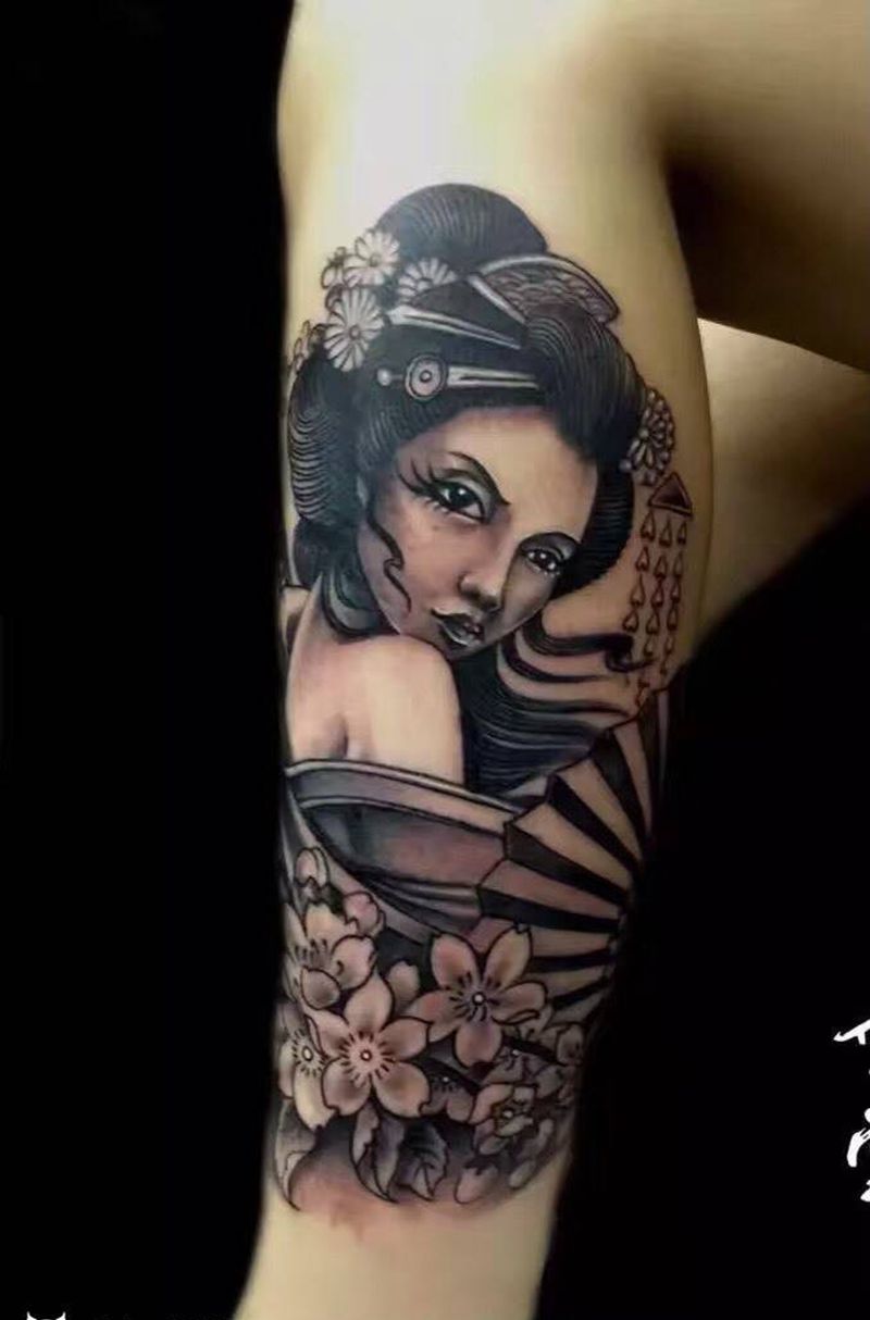 艺妓纹身图片