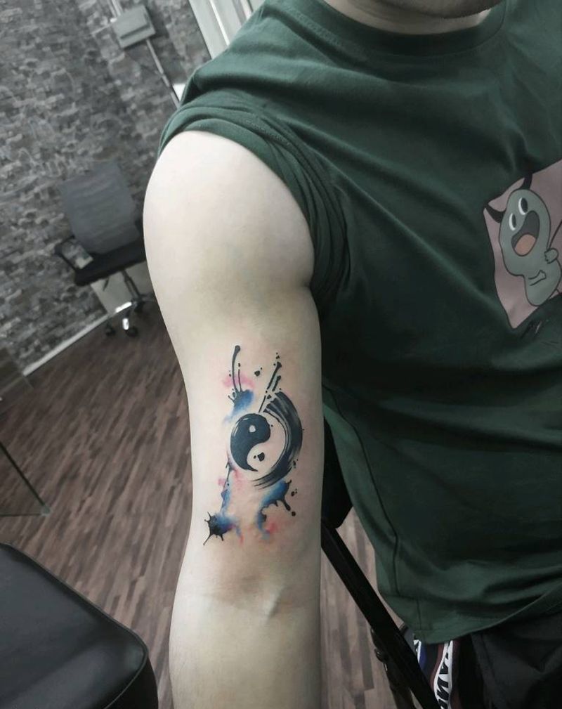 小图纹身图片_手臂水彩纹身图案