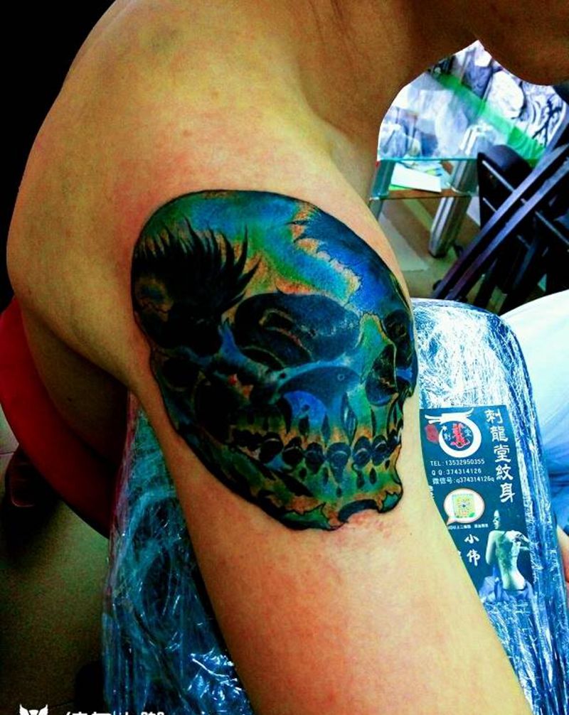 骷髅头纹身图片