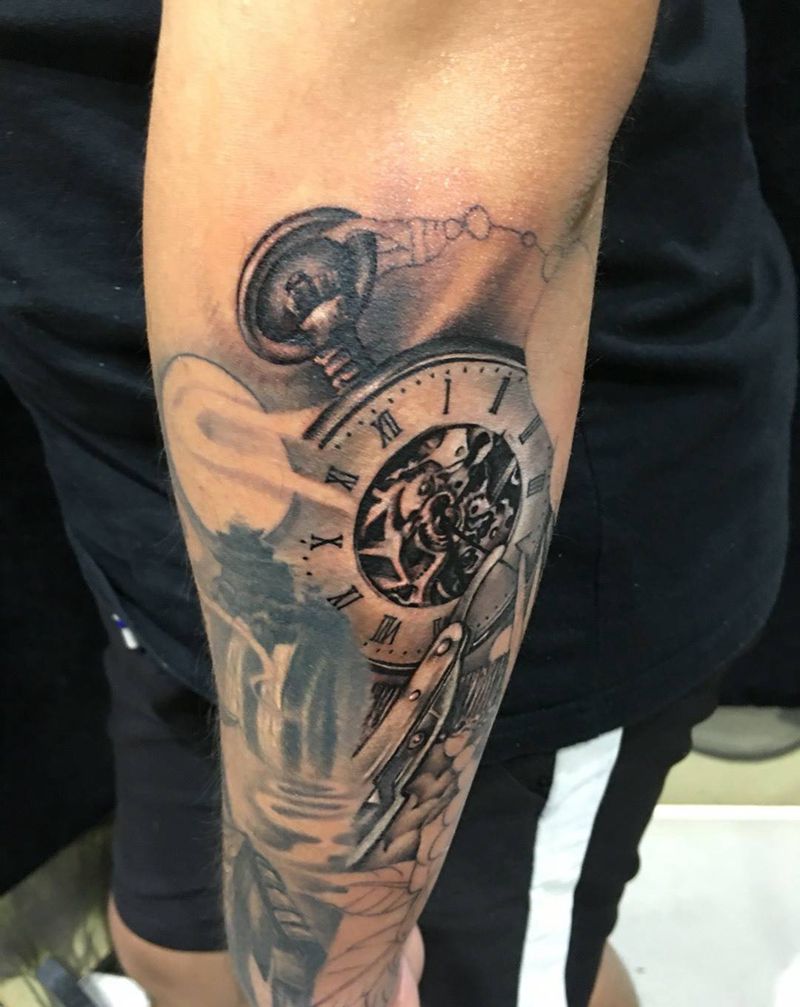 一个发型师的纹身（未完成）纹身图片