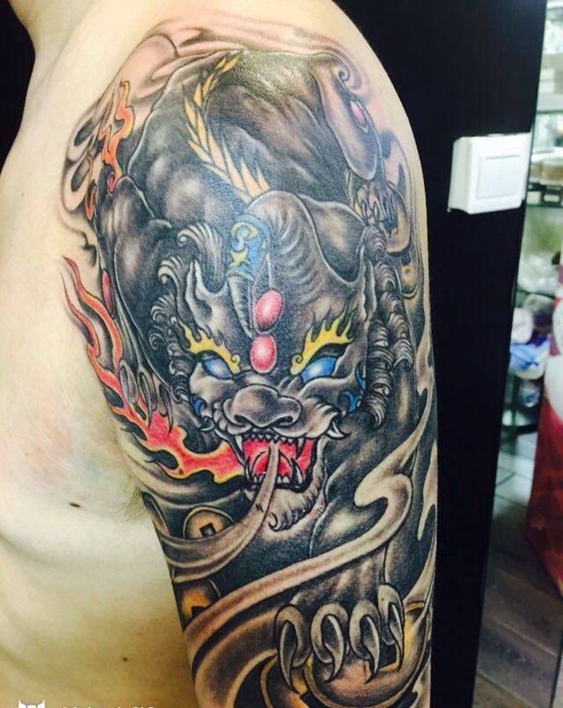 招财貔貅纹身图片