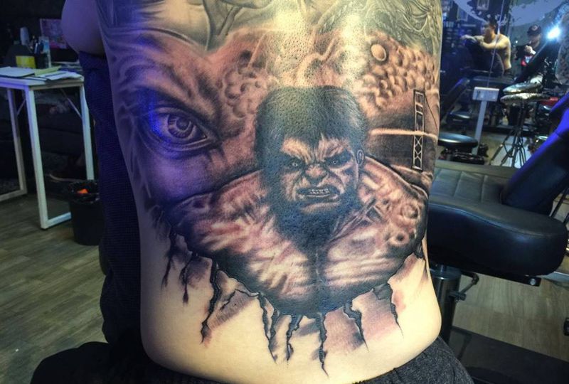 绿巨人纹身图片