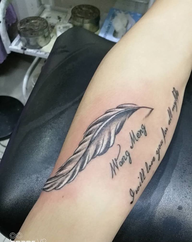 羽毛纹身图片