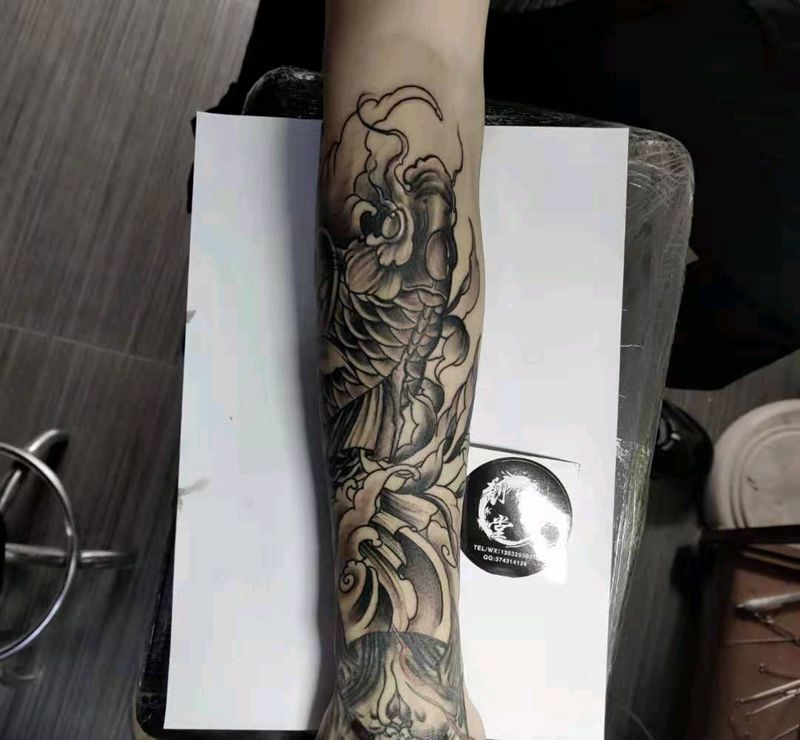 近期作品纹身图片_老传统新传统纹身图案