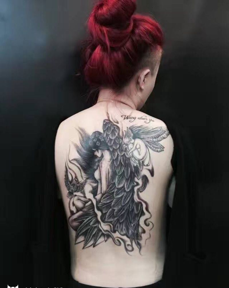 天使纹身图片