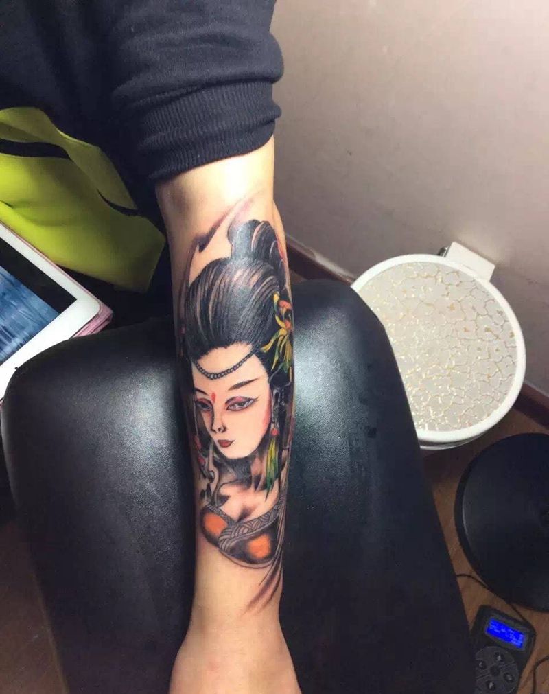 完美艺妓纹身图片