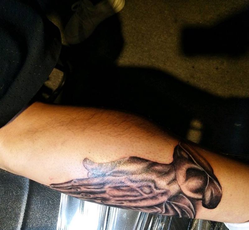 祈祷手纹身图片