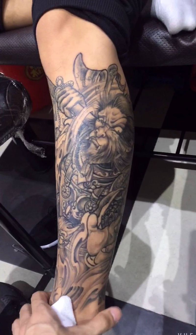 猴子（己恢复）纹身图片