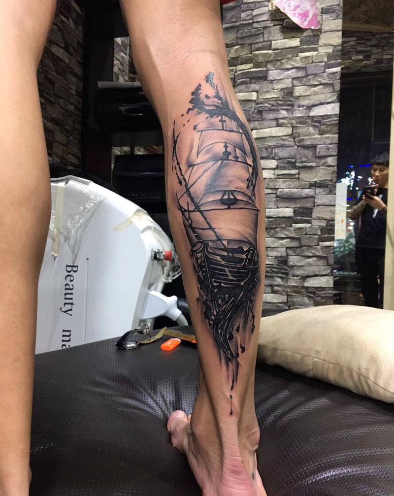 今日小作《帆船》纹身图片