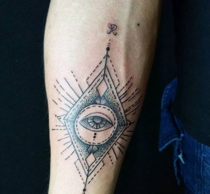 眼睛点刺纹身图片