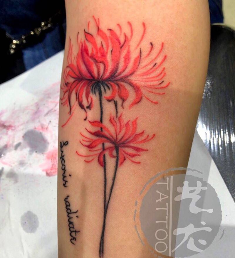 彼岸花纹身图片