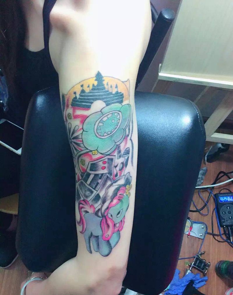 热爱音乐的欧美风格纹身图片