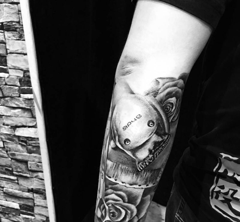 一个发型师的纹身纹身图片