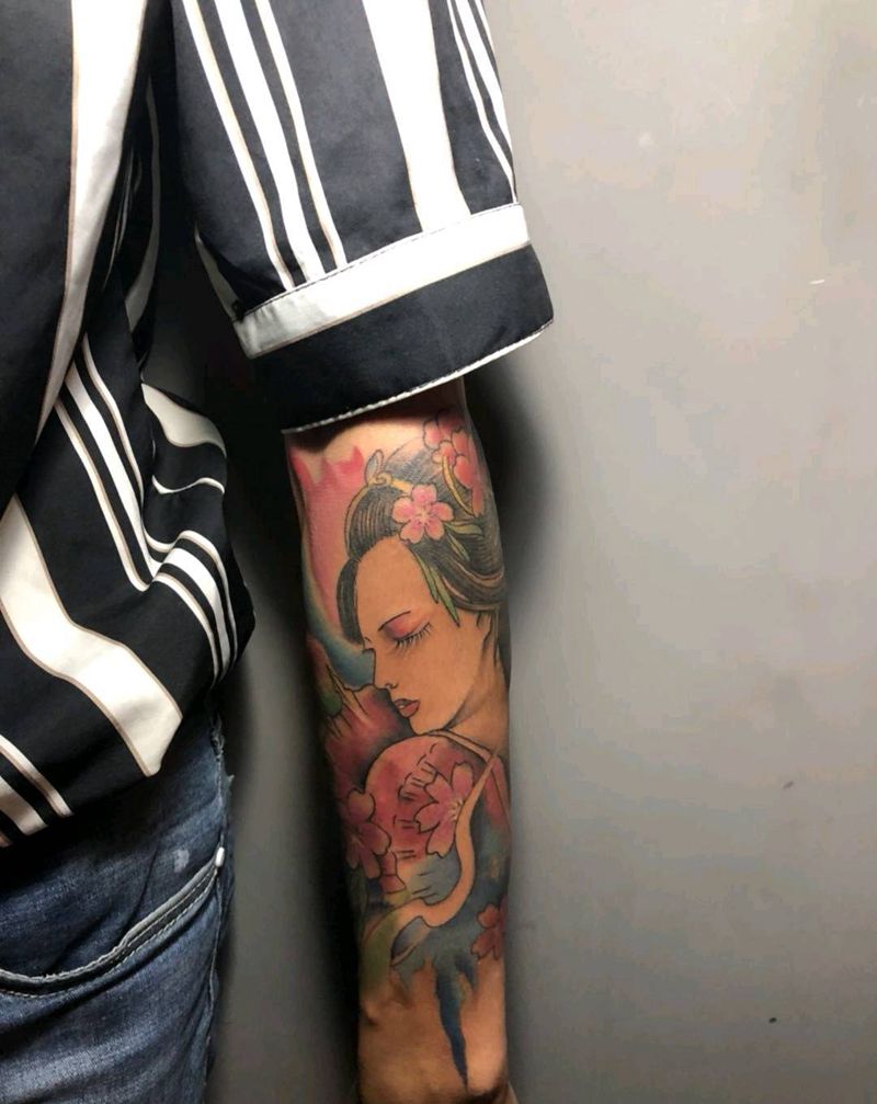艺妓纹身图片