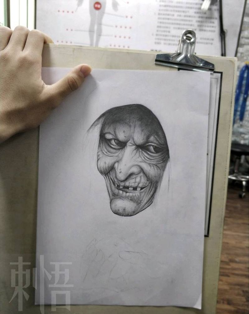 画稿纹身图片_欧美写实纹身图案