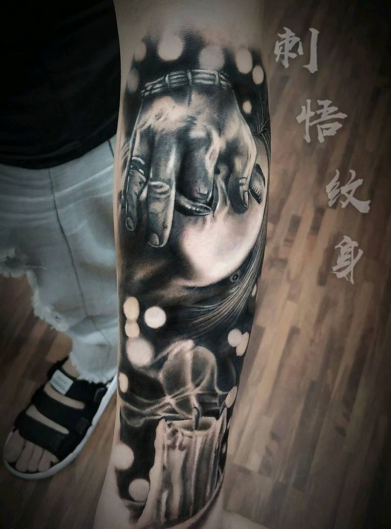 欧美风格拼接设计纹身图片_欧美写实纹身图案