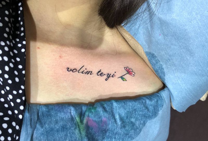 小英文纹身图片_肩部纹身图案