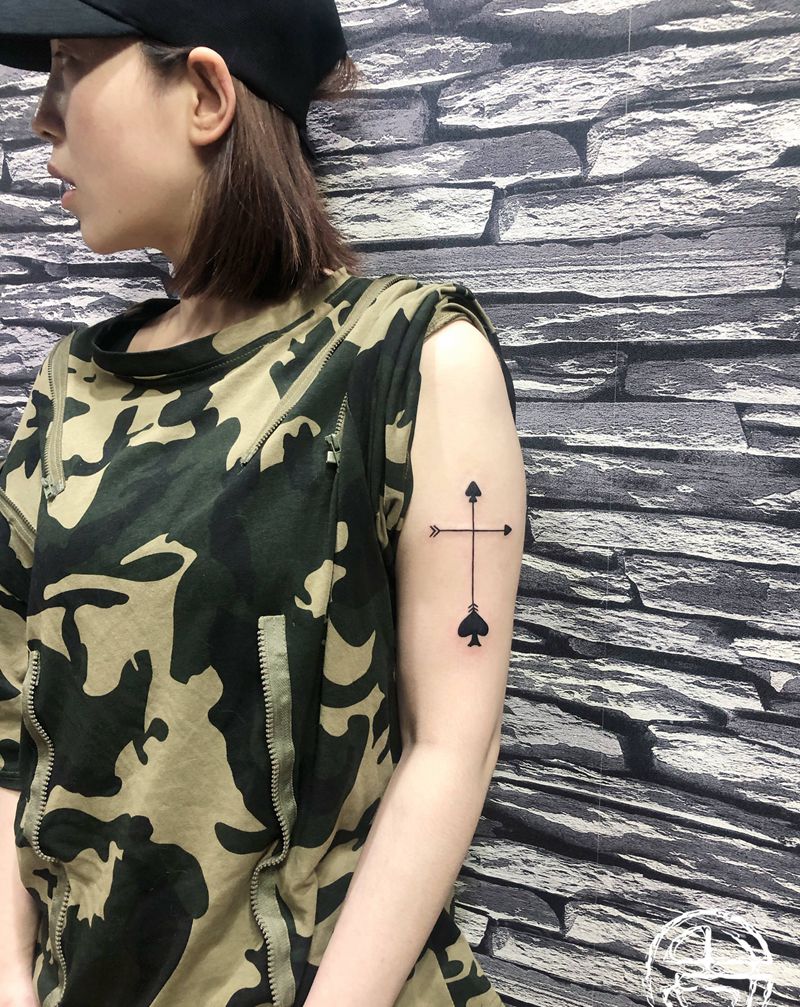 爱心十字纹身图片_手部手臂图腾纹身图案