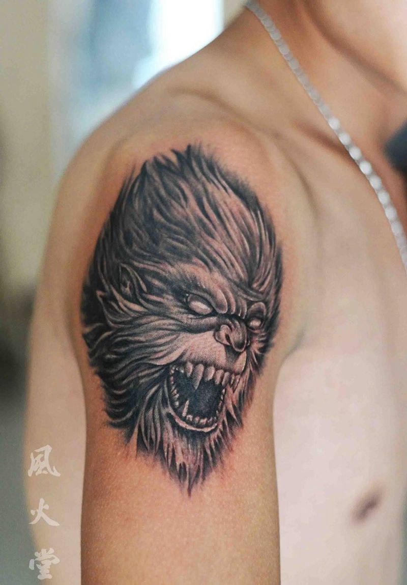 悟空纹身图片_成品手臂传统宗教鬼神纹身图案