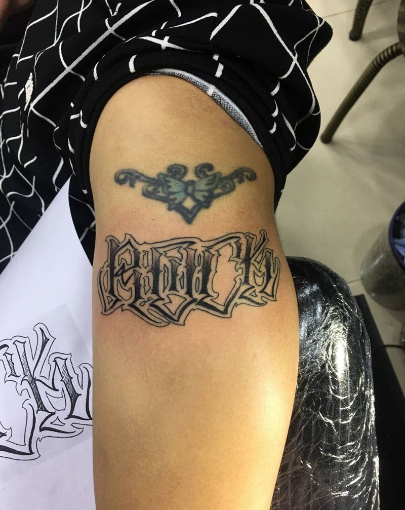 花体字纹身图片