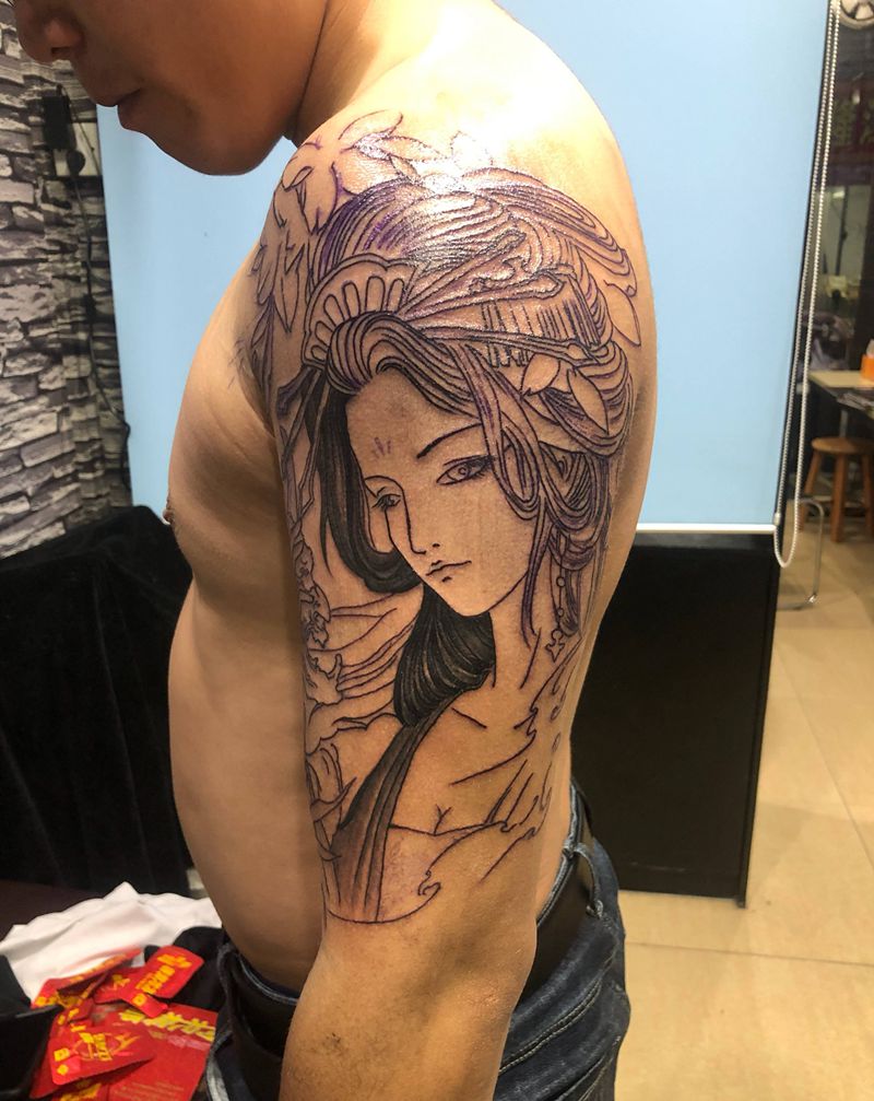 艺妓（未完）纹身图片