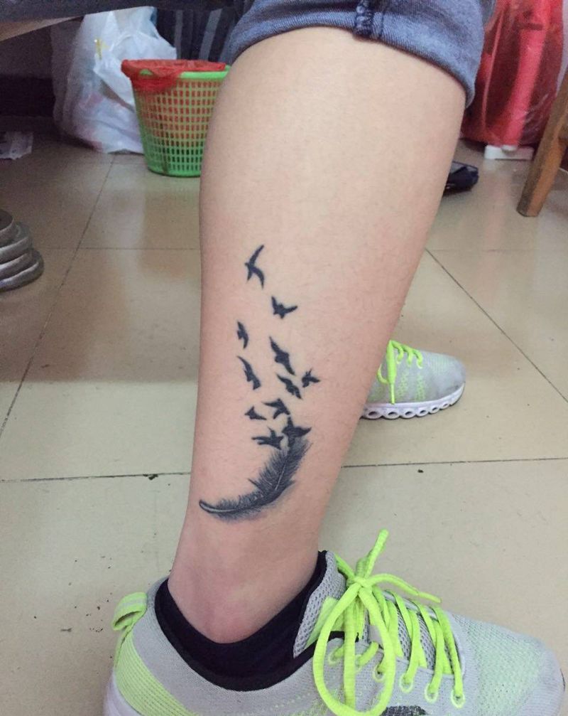 设计鲤鱼遮盖纹身纹身图片_成品腿部传统动物纹身图案