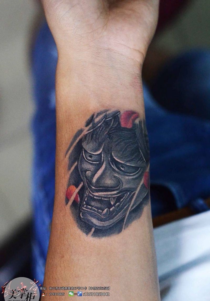 遮盖纹身 般诺纹身纹身图片_欧美肖像写实人物鬼神宗教原创肩部手臂臀部纹身图案