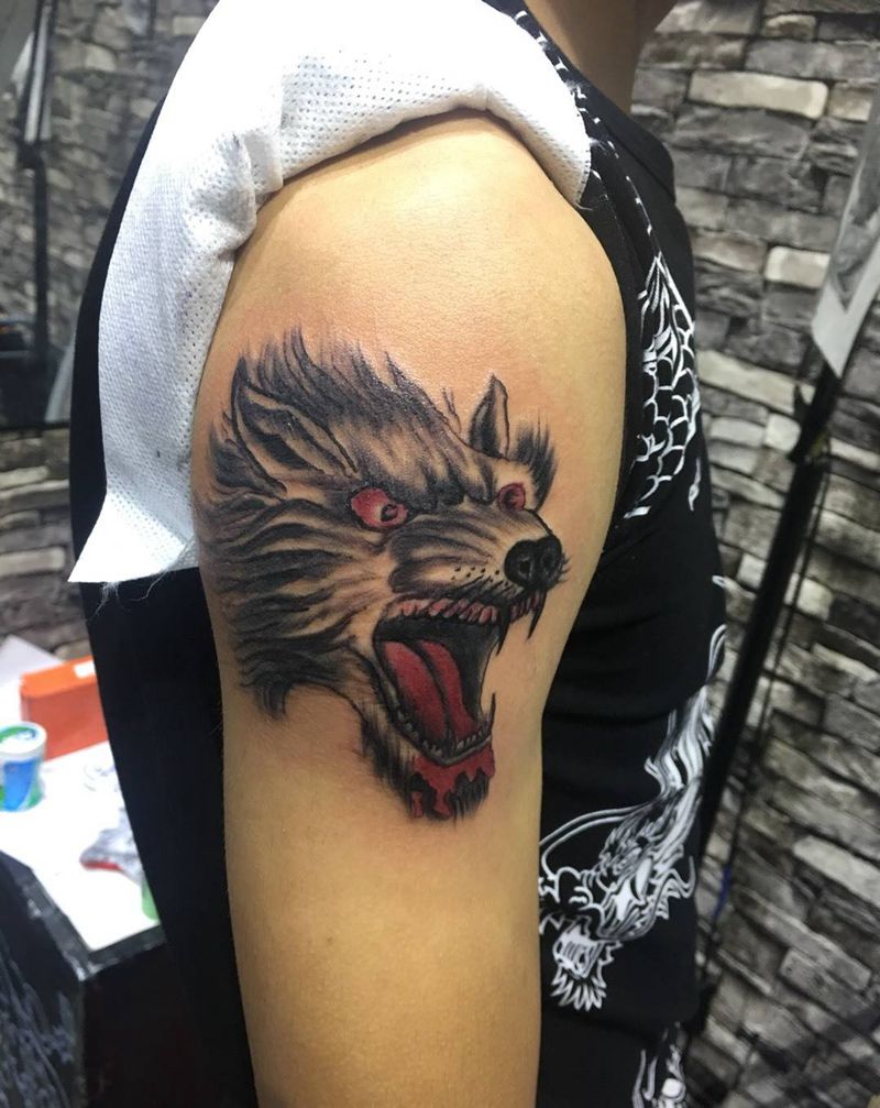 街头霸狼纹身图片