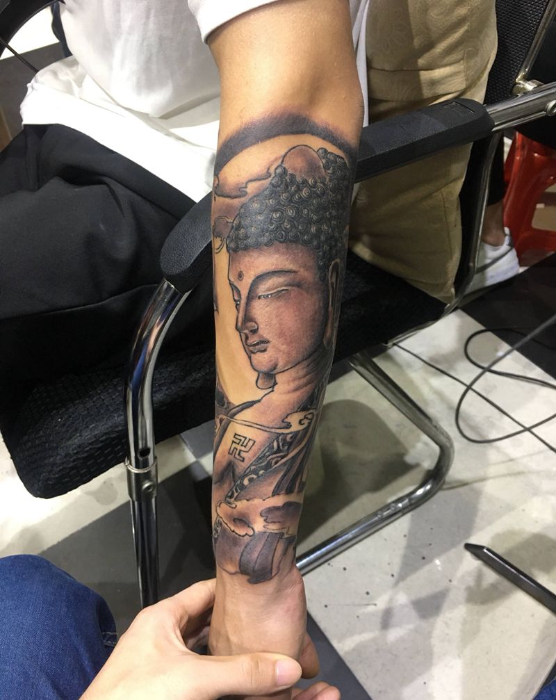 佛纹身图片